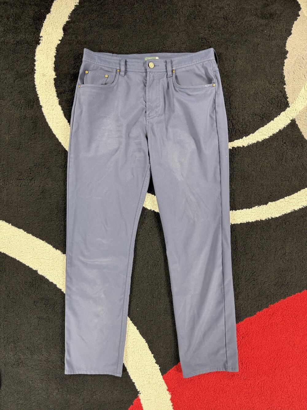 GenTeal Mens 32x30 Blue Performance Flat Front Pants Casual Golf Stretch